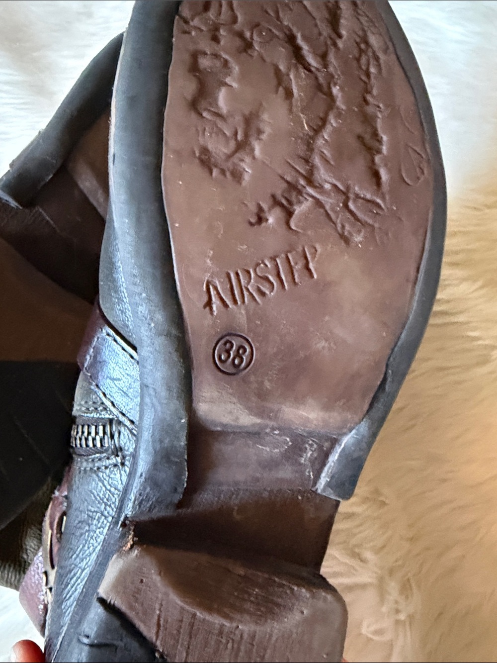 Olive Green & Brown Leather Studded Harness Boots - Picture 4 of 5